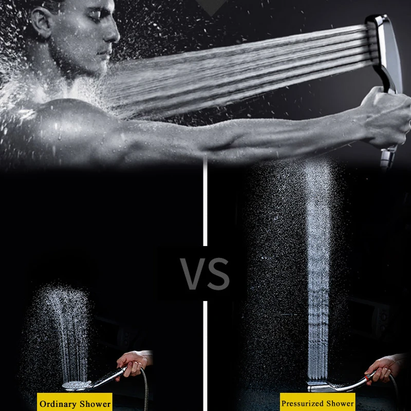 

High Pressure Water Saving 300 Holes shower heads shower filter Douche Water Saving Diverter Nozzle Douche Hose bathroom fixture