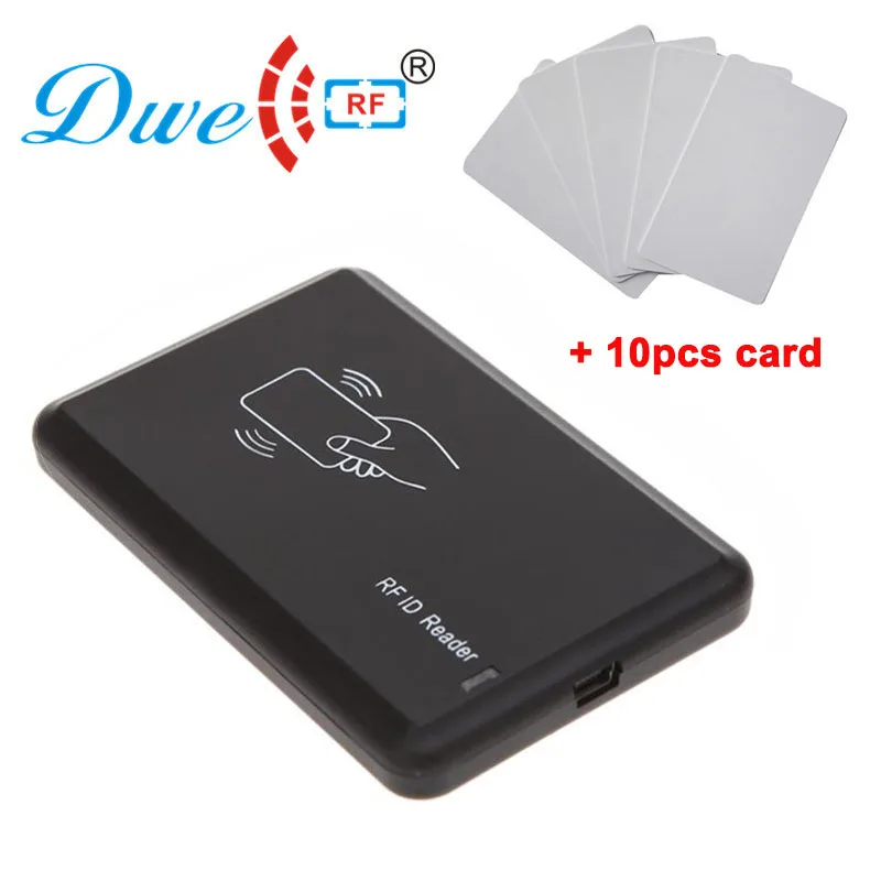 

DWE CC RF control card readers 125khz USB RFID EM4305 T5577 reader and writer with 10pcs writable card