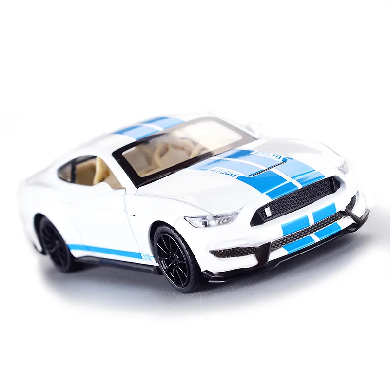 

Mustang GT350 1:32 Model Car Diecast Metal Alloy Simulation Pull Back Vehicles Cars Lights Toys For Kids Gifts For Children