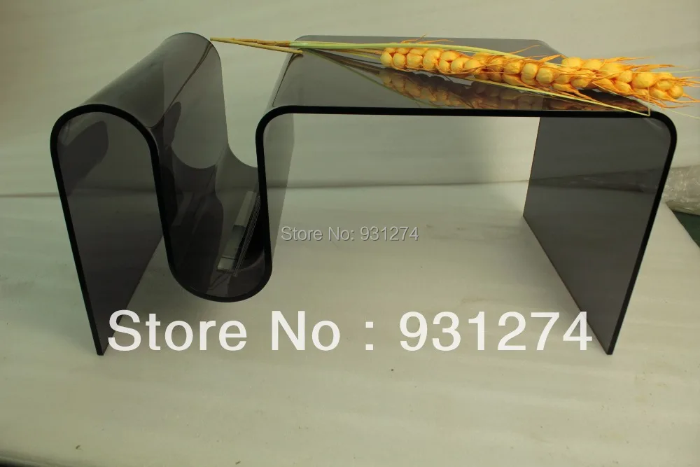 Простой дизайнерский акриловый журнальный столик u образной формы с держателем