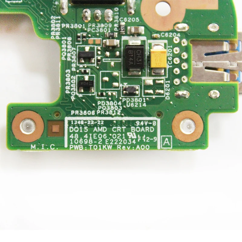 Новый оригинальный DC разъем питания плата для Dell Inspiron 15R M5110 с VGA USB 3 0 DQ15 48.4IE06.021 100%