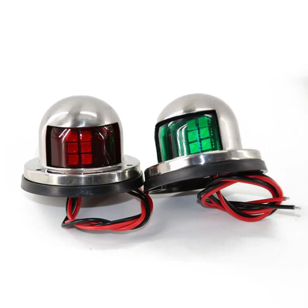 Новая 1 пара морской яхты понтон 12V из нержавеющей стали LED лук навигационные огни