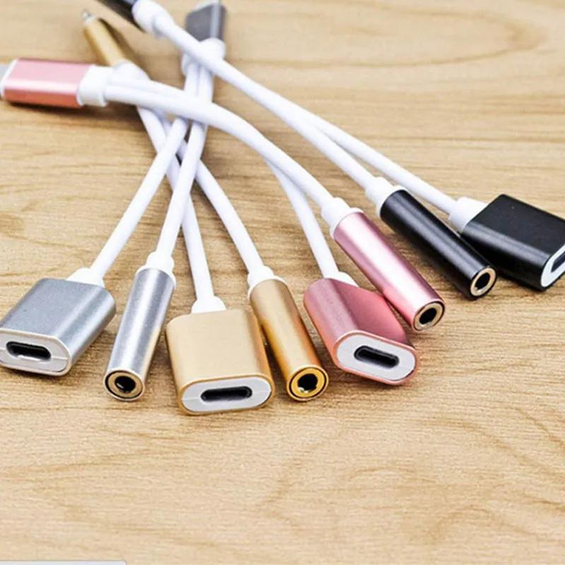 2 в 1 адаптер для Iphone 7 7Plus Лайтнинг к 3,5 мм разъему Зарядные адаптеры кабель Для iPhone X XS 8 8Plus Конвертер на наушники.