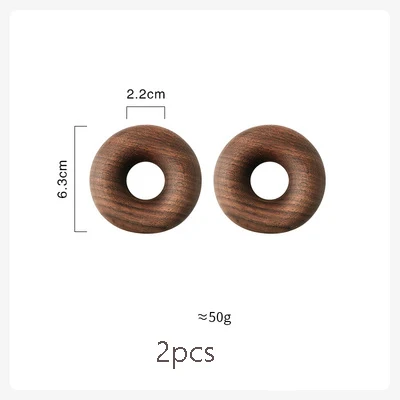 Walnut 2 шт./компл. деревянный зажим для бумаги офиса Бумага счета клип каваи пончик Форма клип офисные и школьные канцелярские принадлежности Многофункциональный клип уплотнения - Цвет: Walnut