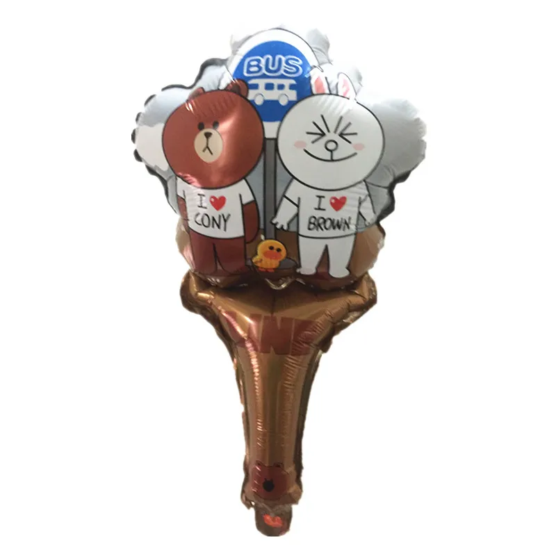 BINGTIAN надувные воздушные шары с героями мультфильмов держащие палку для дня