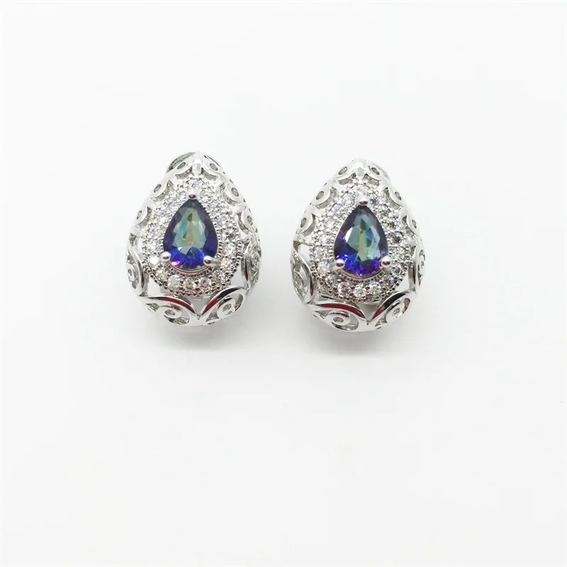 Комплект из колье серёг и кольца серебра 925 пробы|jewelry sets earrings|colorful jewelry setsjewelry |