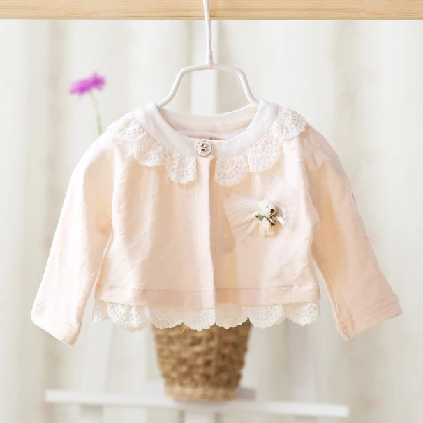 2018 весенне-осенний кардиган для маленьких девочек пальто детей Короткая шаль