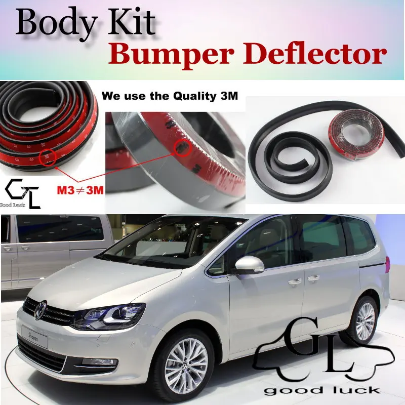 Дефлектор губ бампера для Volkswagen VW Sharan передняя юбка спойлера ДЛЯ TopGear Friends