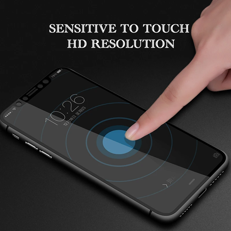 10D радиан Защитное стекло для iPhone 7 6s 8plus экрана на XS MAX XR закаленное 9H пленка