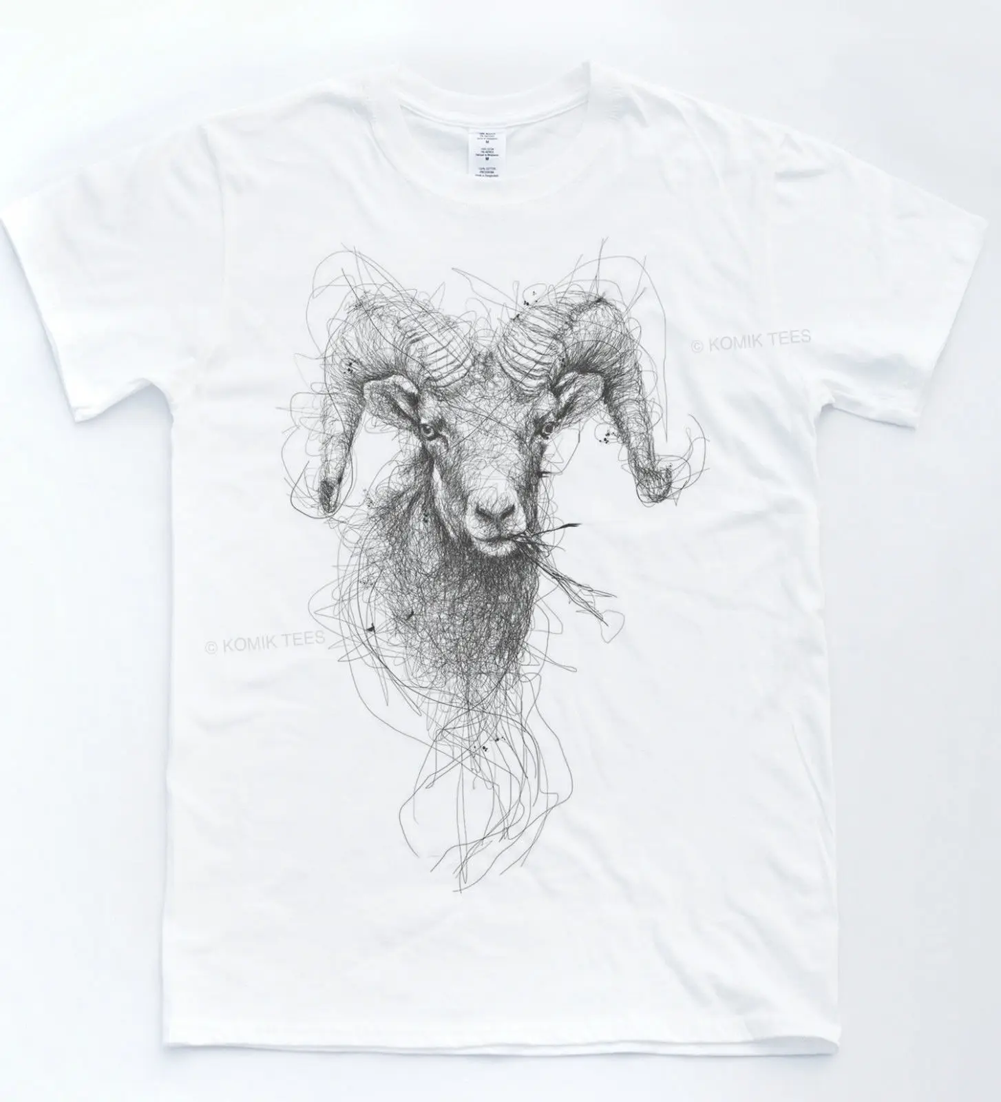 Оперативная память футболка с рисунком Инди рисунок Hipster Tee животных рога книги
