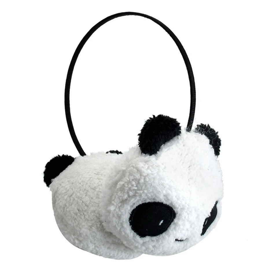 Милые зимние Panda Earmuff халяву уха Теплее белый цвет Бесплатная доставка|Женские