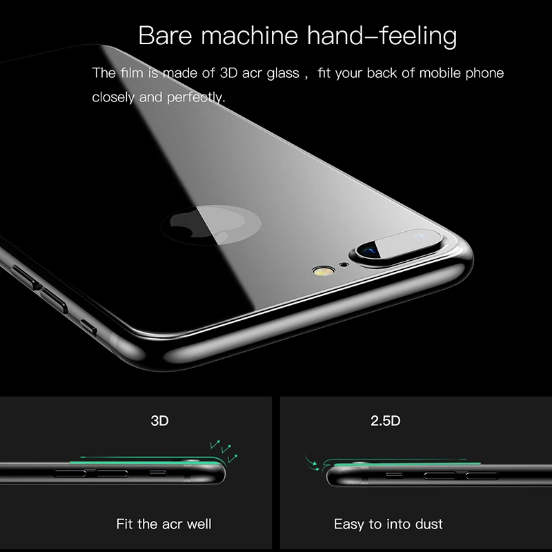 3D Защитная пленка для задней панели из закаленного стекла iPhone 7 матовая