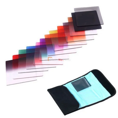 Набор квадратных цветных фильтров 12 в 1 Градуированный серый оранжевый синий G.ND2 4