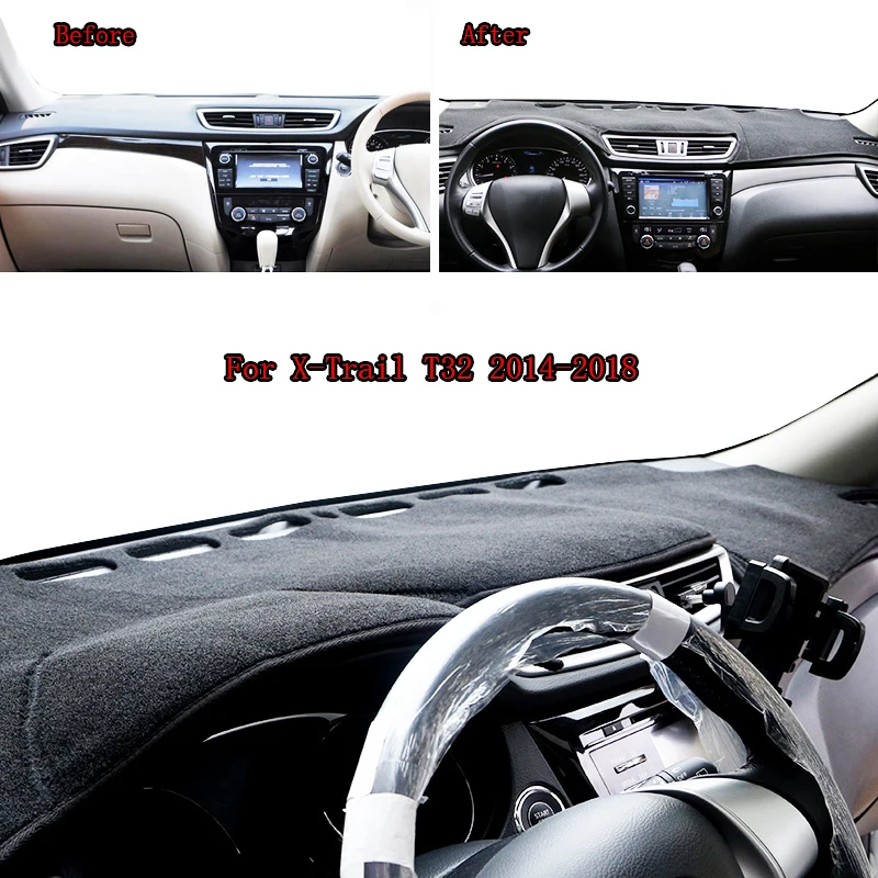 Чехол Xukey для приборной панели коврик Nissan Xtrail X Trail T32Sun Shade 2014 2015 2016 2017 2020 чехол