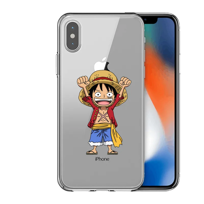 Чехол Caso de Telefone UMA PECA Anime Japones Luffy Zoro Coque для iphone 7 8plus X 11 12ProMAX Mini Мягкий Силиконовый