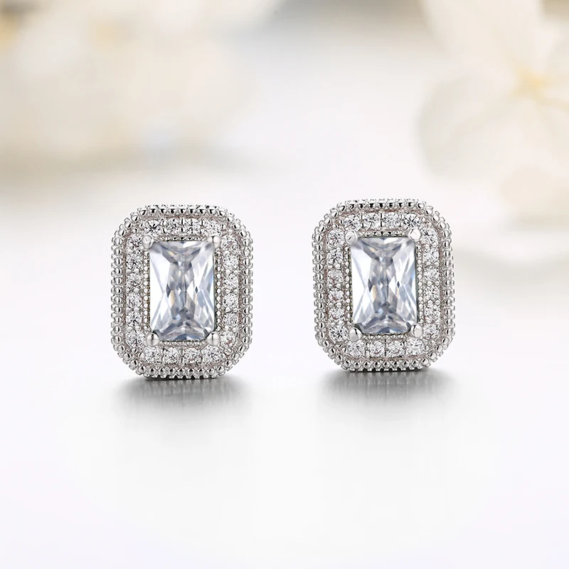 SEVENA Vintage Earrings For Women Geometric AAA Cubic Zircon Colorful Stone Fashion Jewelry Accessories Silver 2019 | Украшения и