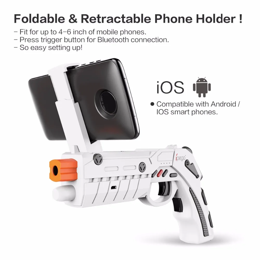 Moveski PG 9082 AR Gun Toy 3D Body Feeling Intelligence контроллеры Bluetooth Game Handle для Android iOS iPhone|controle game