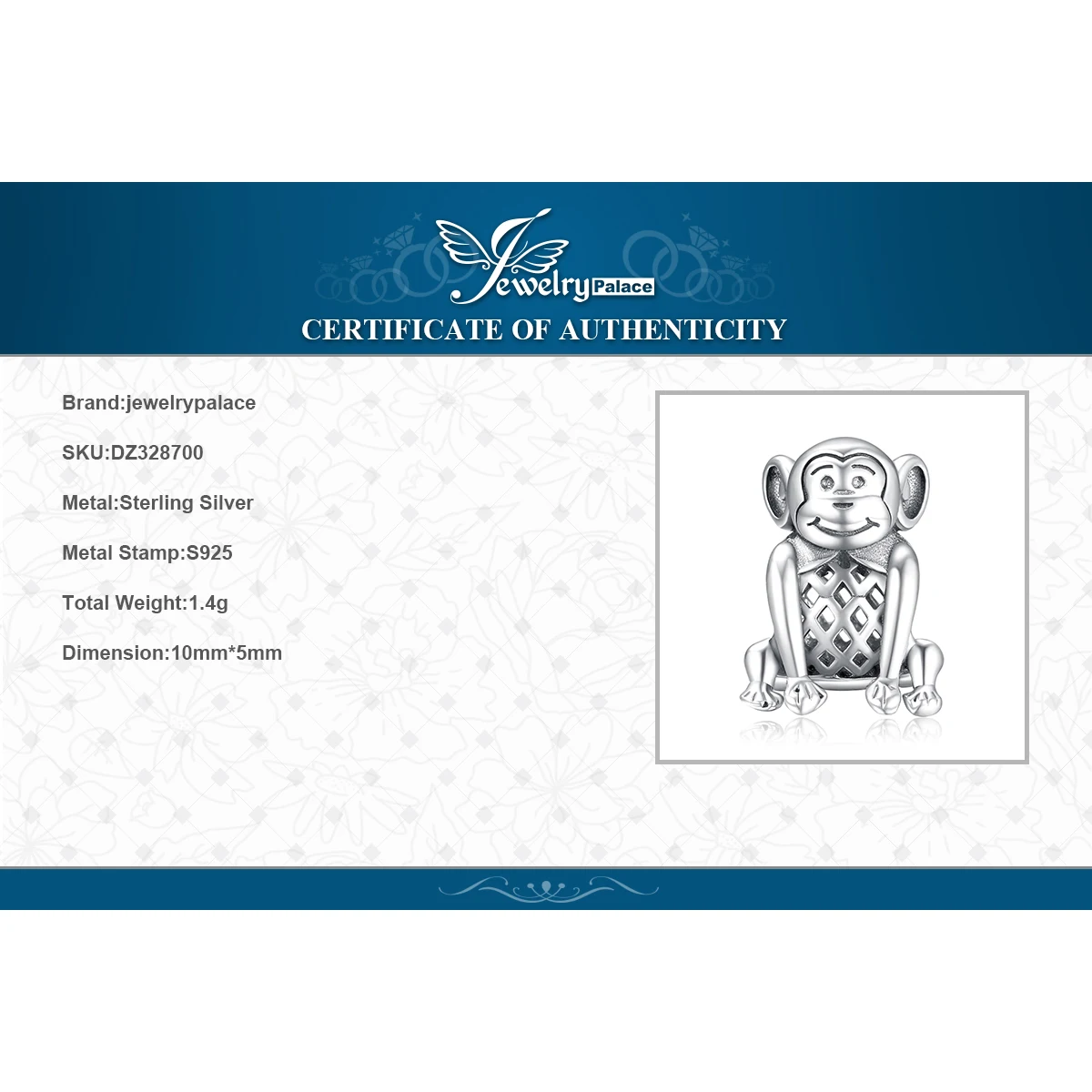 JewelryPalace 925 Sterling Silver Monkey Beads Charms Original Fit Bracelet original Jewelry Making | Украшения и аксессуары