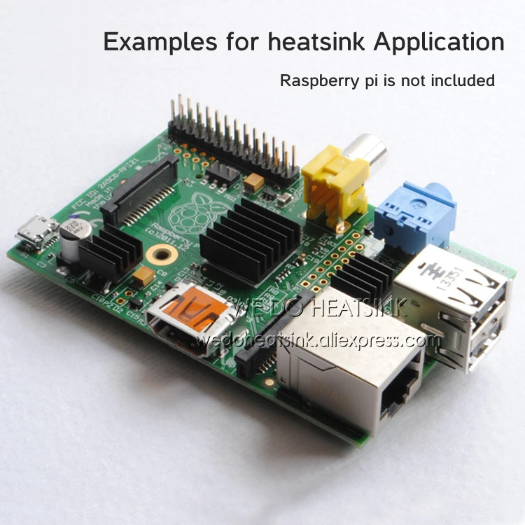 2 комплекта DIY анодированный, черный, алюминиевый кулер радиатор наборы для Raspberry Pi