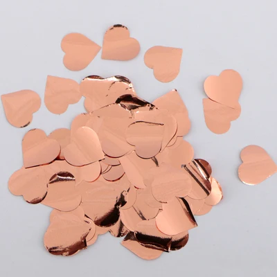 30g 1cm Confetti 2 Партии цвета розового золота с сердечками воздушный шар фольги шампанское Звезда Воздушные шары для свадьбы вечеринки декор шары из латекса для дня рождения украшения - Цвет: 30g 1cm Confetti 2