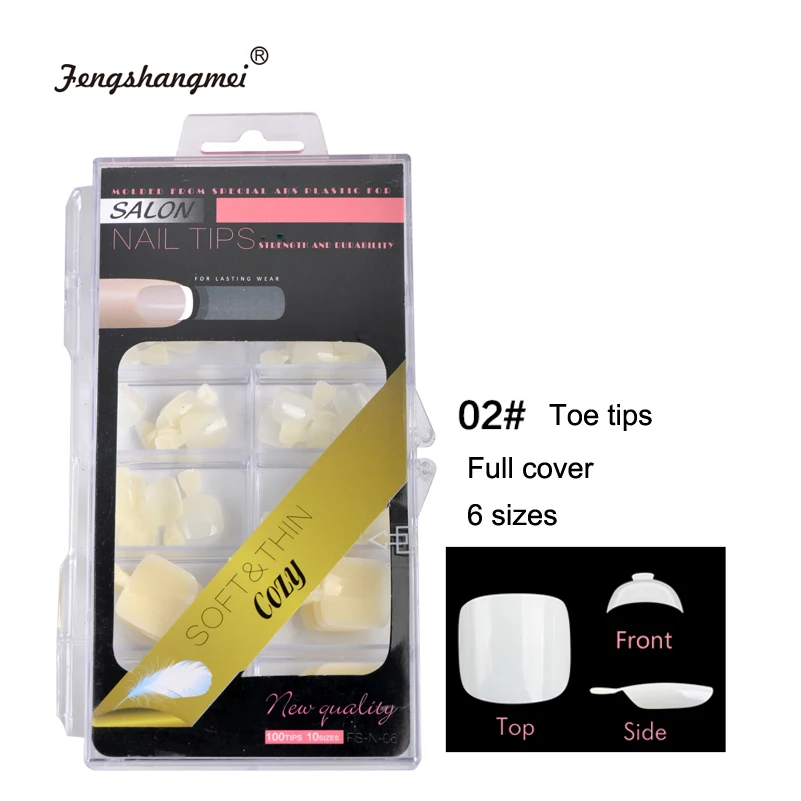 Fengshangmei 100 шт. искусственные ногти ногти|fake toe nails|false nailsnail tips |