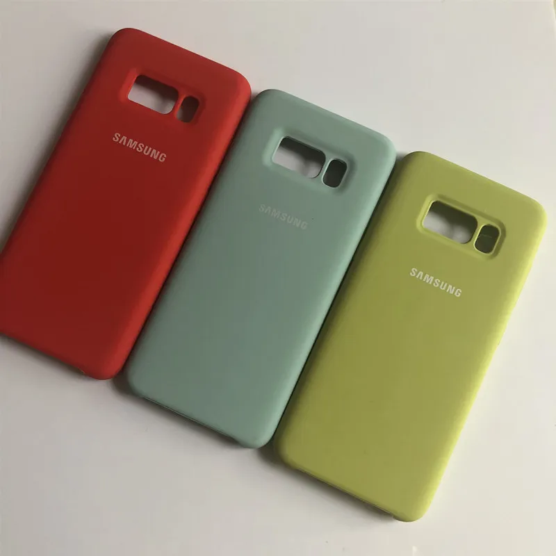 samsung Galaxy S8/S8 Plus жидкий силиконовый чехол шелковистый мягкий на ощупь защитный чехол для samsung s8 упаковка
