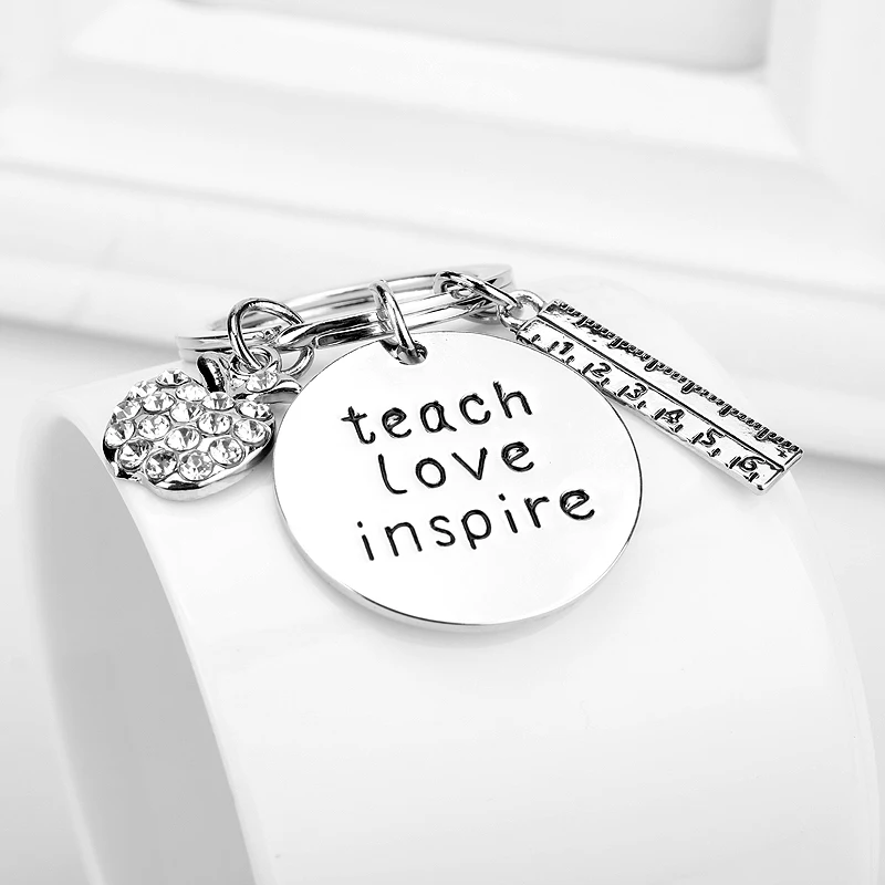 3 стиля Научите любовь inspire брелок учитель ювелирные изделия фрукты сердце