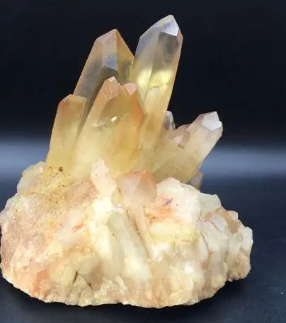 1515 г Большой природа цитрин желтый кварц gemstone кристалл кластера точка образца |
