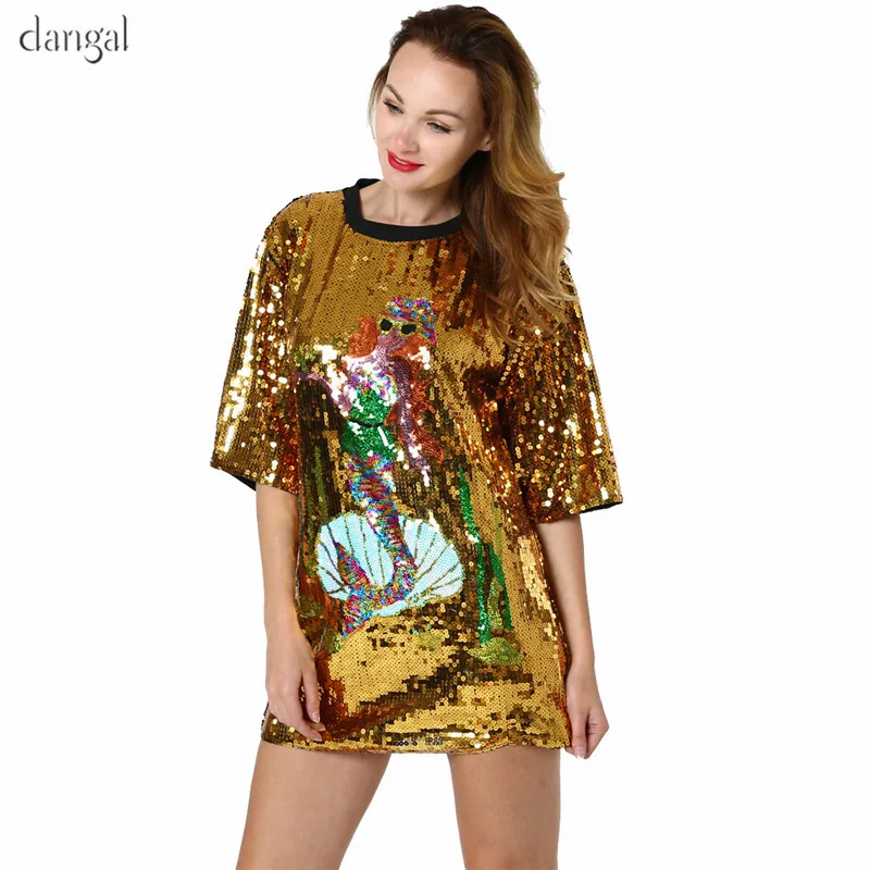 New Sequin T Shirt With Sequins Cute Mermaid Cartoon Sequined Shirts Women Silver Clothing Club Party Woman tshirt top | Женская одежда