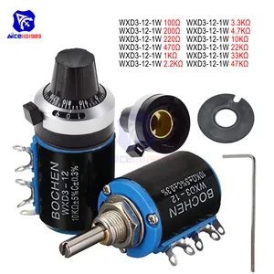 WXD3-13-2W потенциометр с проволочной обмоткой 100R 470R 1 K 4,7 K 10 K 22 K 47 K 100K Ом многоповоротный прецизионный линейный потенциометр