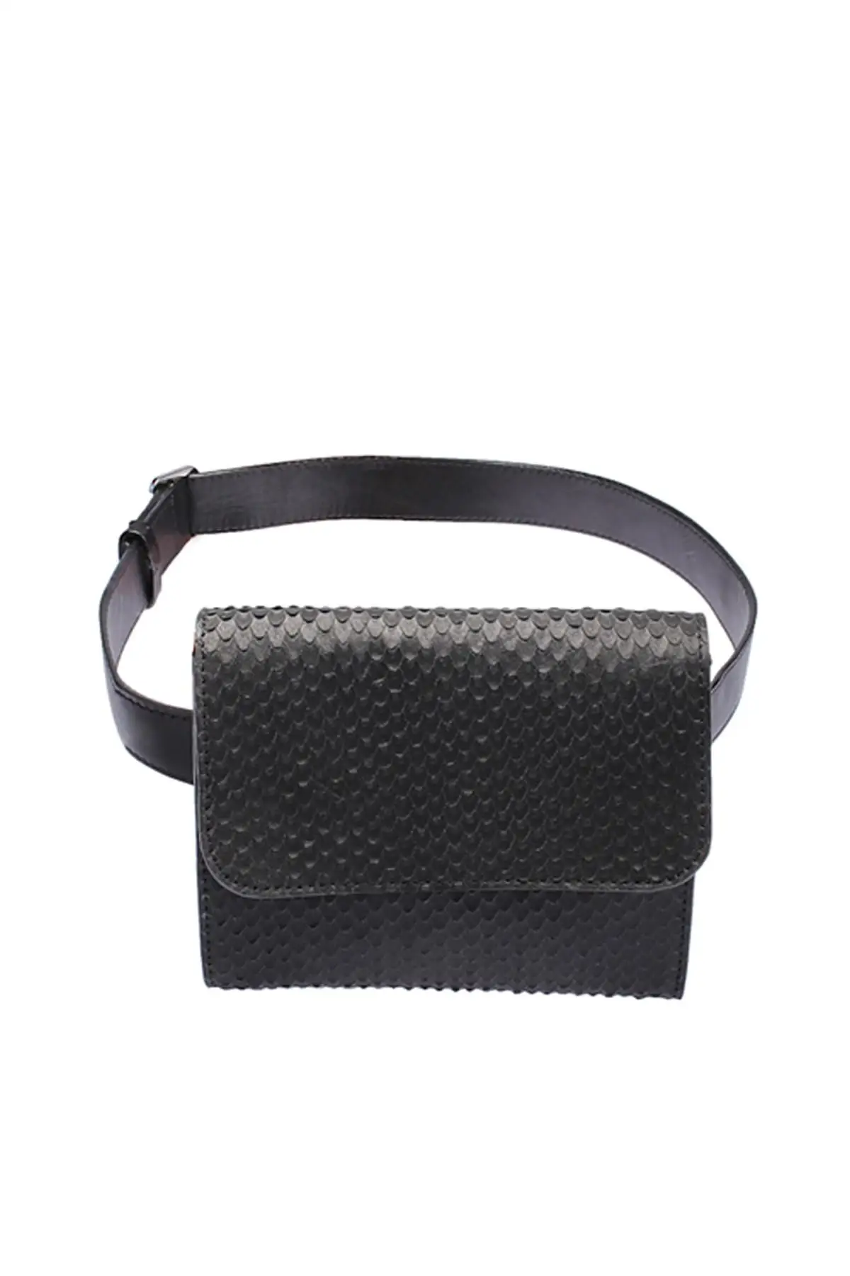 Жемчужная Черная женская сумка на пояс 120120416012 |