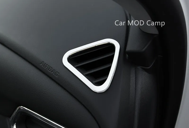 

For Chevrolet Equinox 2018 Stainless Steel Interior Upper Air Vent Outlet Cover Trim 2pcs Car Styling Accessories!