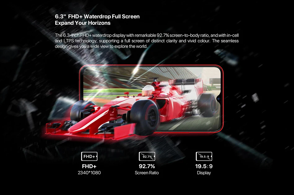 UMIDIGI F1 6,", дроп FHD Helio P60 AI, смартфон на Android 9,0, 4 Гб ОЗУ, 128 Гб ПЗУ, 5150 мАч, мобильный телефон, NFC, 16 МП, 4G, мобильные телефоны