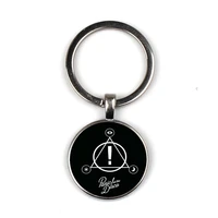 mysteries of music band panic at the disco series art picture glass cabochon fashion charm handmade keychain