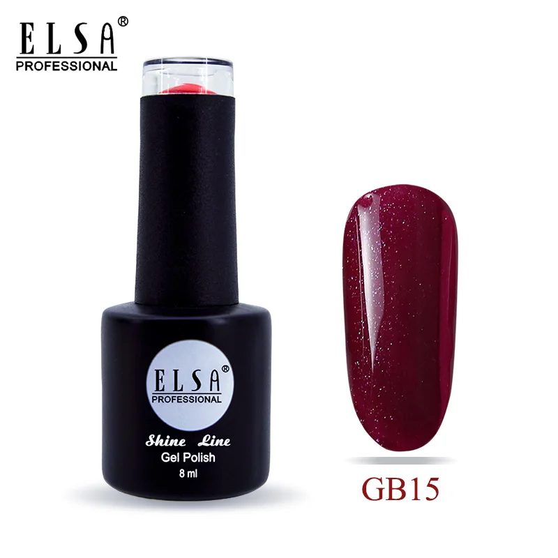 GB15 Elsa 8 мл Гель-лак для ногтей для маникюра полуперманентный Vernis верхнее покрытие УФ светодиодный Гель-лак впитывающийся художественный Гель-лак для ногтей - Цвет: GB15