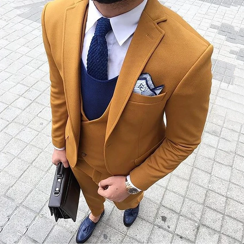 Дизайн синий льняной костюм для мужчин Slim Fit Свадебные костюмы для мужчин повседневные летние пляжные Жених лучший мужской блейзер 3 шт. Terno Masculino