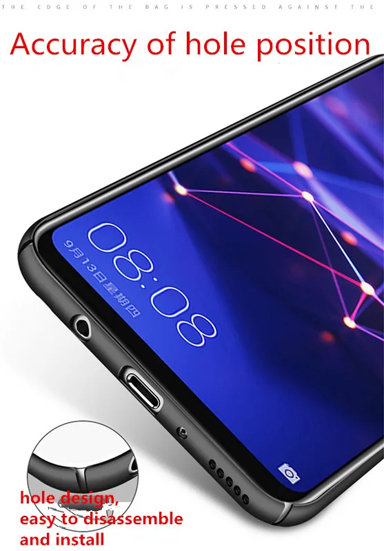 Ультратонкий матовый Жесткий Чехол для Huawei Mate 20 Lite Pro X Honor Magic 2 8X Max Note 10 8C тонкий