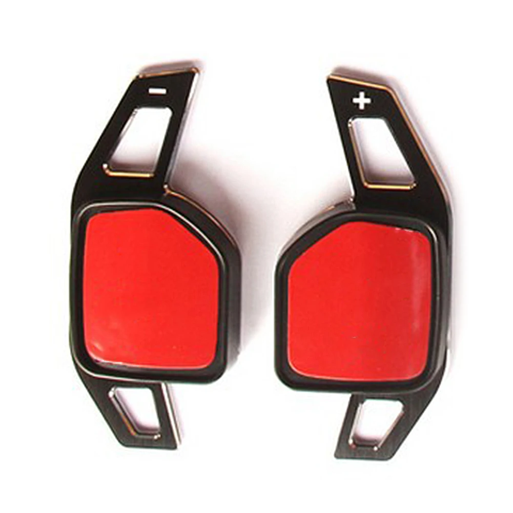 Black Practical Aluminum Alloy Corrosion Resistance Matte Durable Car Supplies For Audi 1 Pair Replacement Steering Wheel Blades |