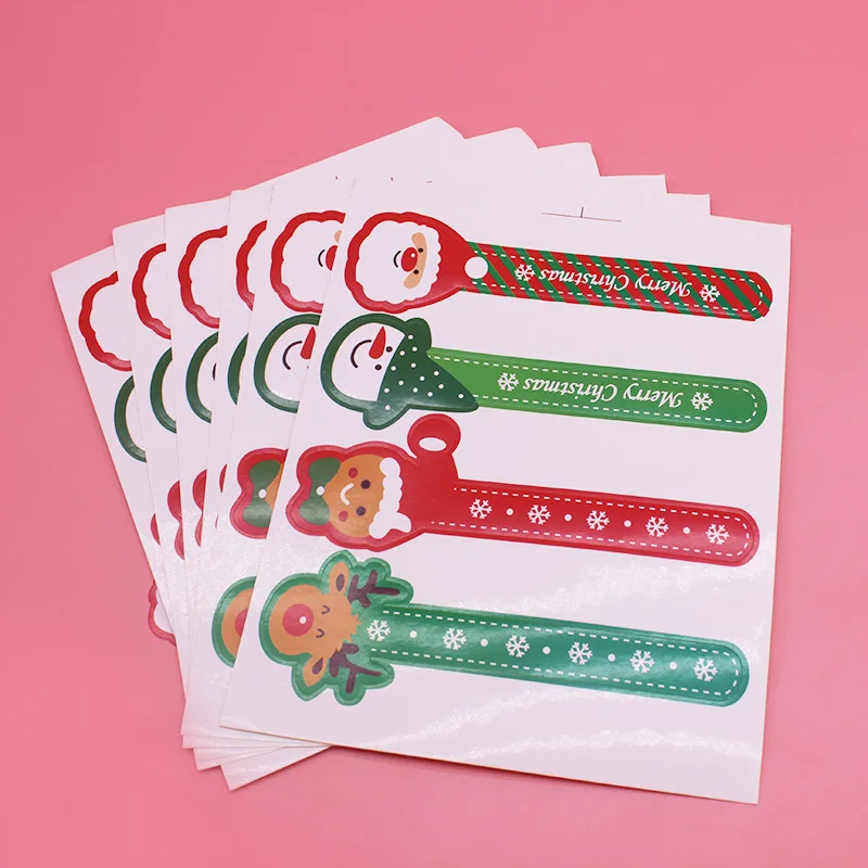 40pcs Long Christmas Cake Seal Sticker Gift Push Pop | Дом и сад
