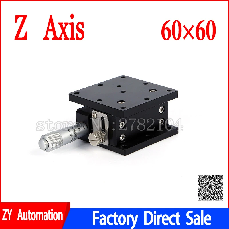 Z Axis 60*60mm Optical Displacement Platform High precision micrometer Height adjustable Sliding stage Sliding table LZ60