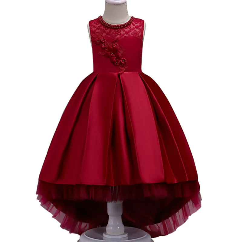 Summer Flower Lace Girls Wedding Pageant Party Dresses Princess Formal Prom Gowns Size 3-14 Years 2019 New Kid Girl Clothes | Детская