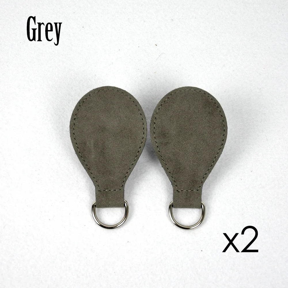 grey Tanqu, 2 пары, 4 шт., матовые, матовые, из искусственной замши, нубука, кожаные, для Obag, ручки, крепления для O Bag, Obasket, детали для сумки - Цвет: grey