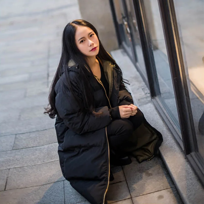 Новинка 2017 года Для женщин зимние Мужские парки длинная куртка с секциями