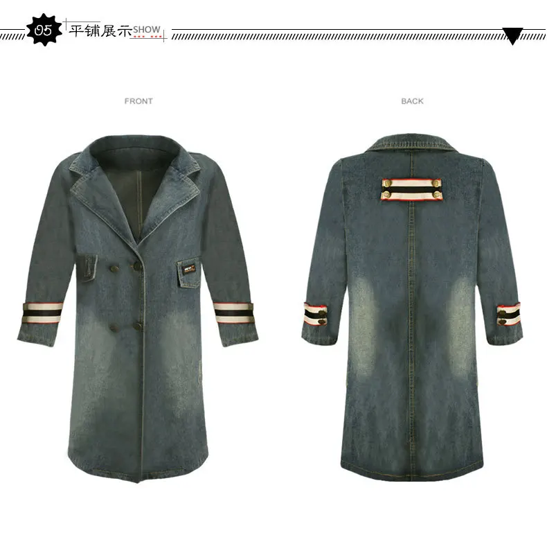 Women's new fashion autumn and winter casual cowboy styles of silm solid coats trenches with three quarter sleeves | Женская одежда