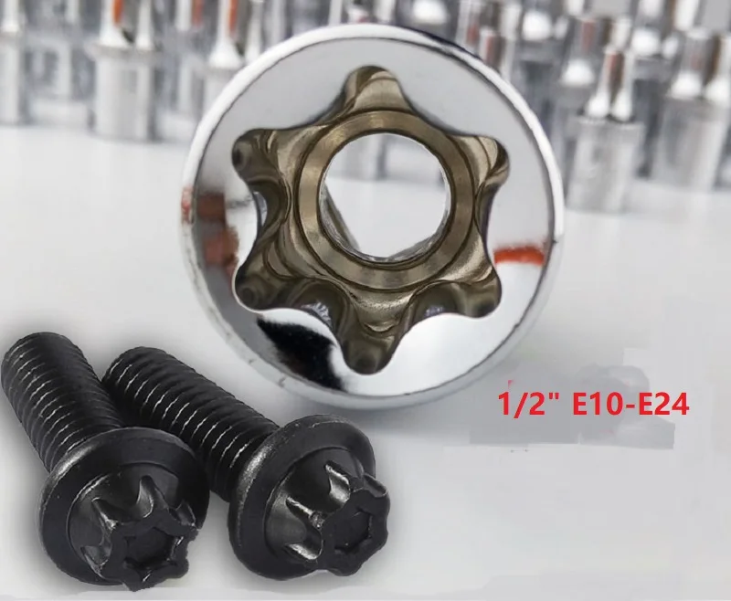 Новинка 9 шт./набор 1/2 дюйма набор Бит Torx Star гнездо E E10 E11 E12 E14 E16 E18 E20 E22 E24|Отвертка| |