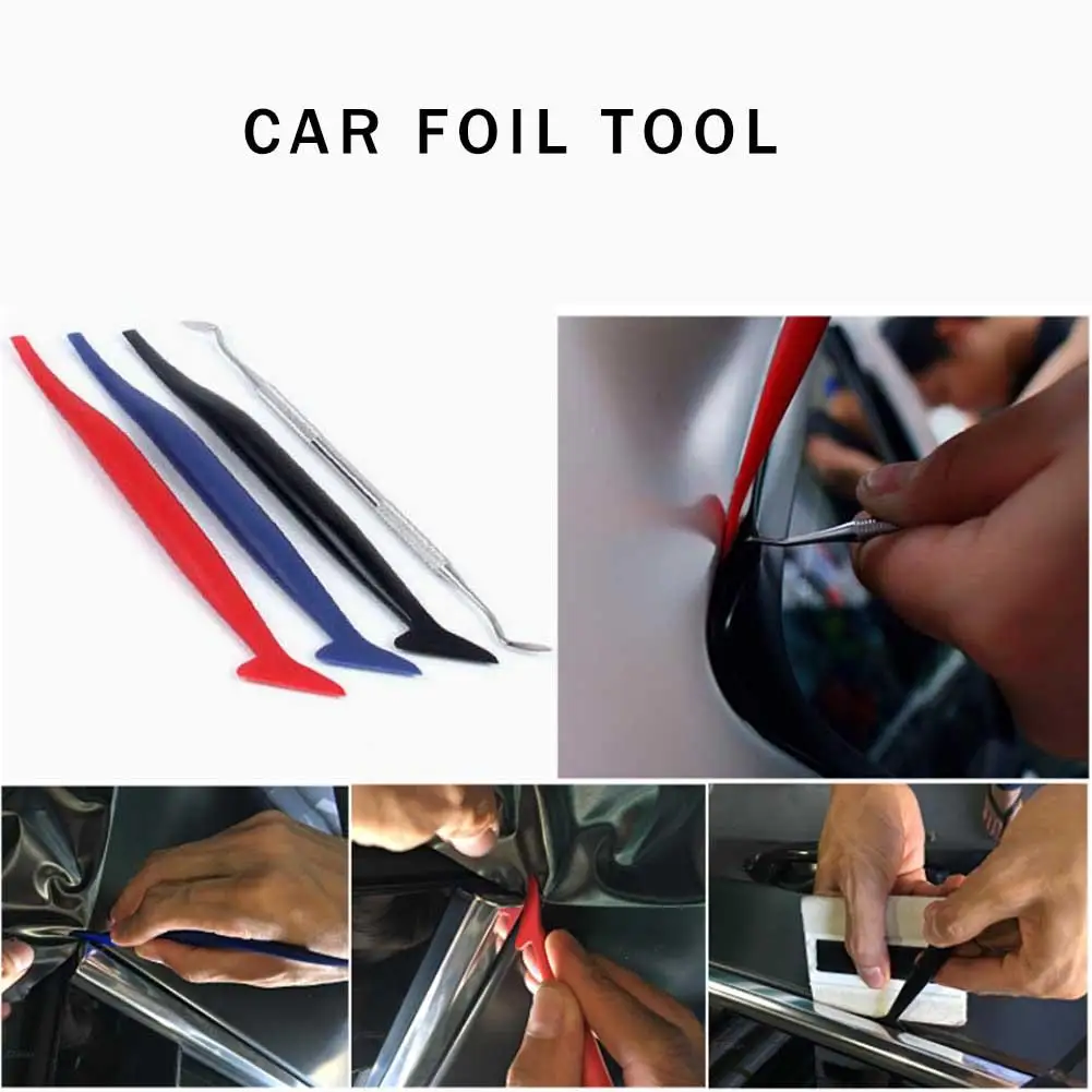 Виниловая цветная пленка для автомобиля 4 комплекта невидимый инструмент одежды