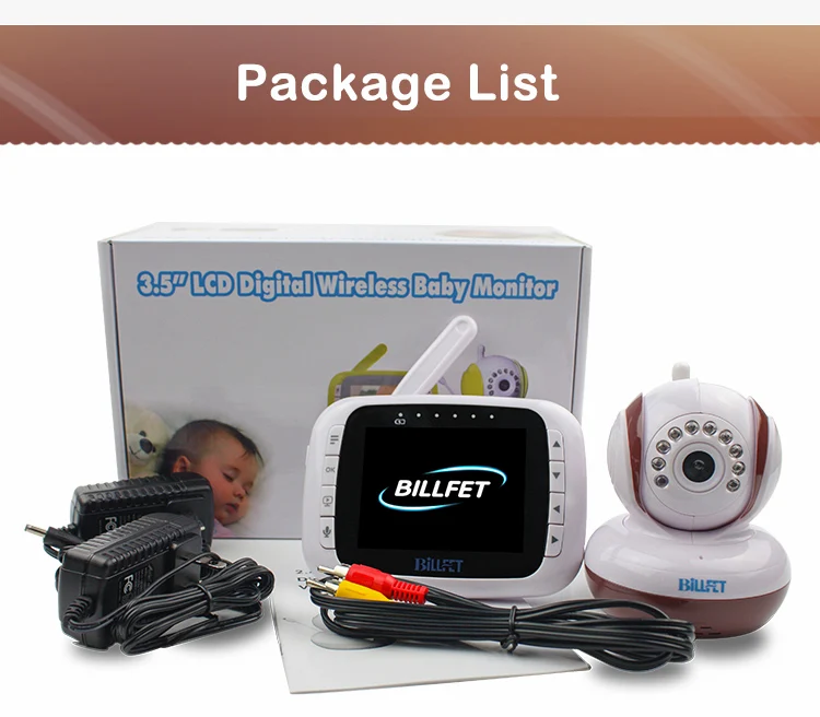 BILLFET 2.4 ГГц Беспроводной видео Baby Monitor с Камерой Батареи Няня Камера Ночного Видения Видео Bebe Няня Камеры Видео няня видео няня Видео Монитор Младенца радионяня с камерой Видео няня видеоняни Детские няня