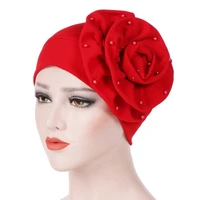 winter hats for ladies women india hat muslim head beanie pearl beads flower cancer chemo hat turban head cap bonnet headdresses