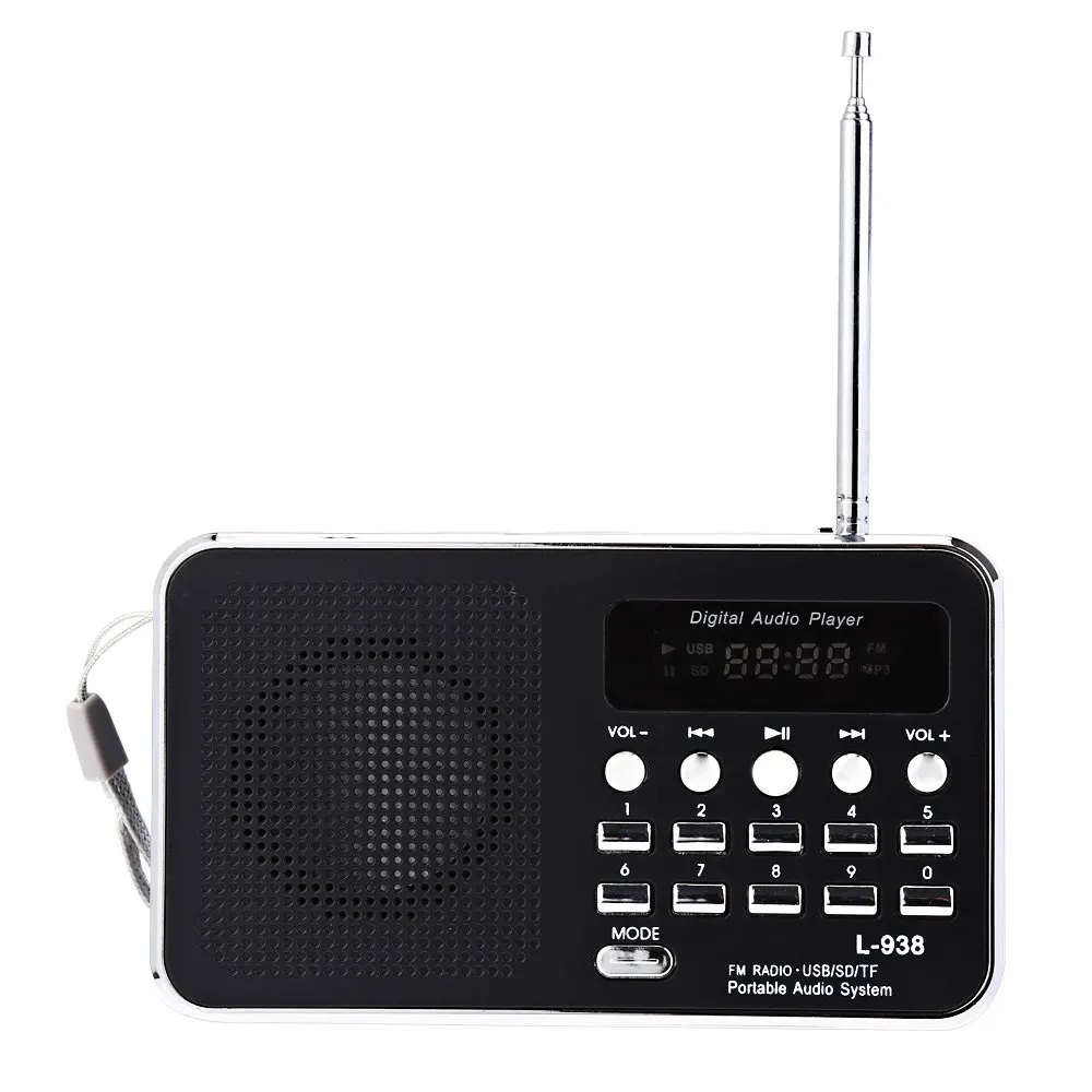 L 938 Мини Портативный fm радио аккумуляторная цифровой MP3 динамик плеер