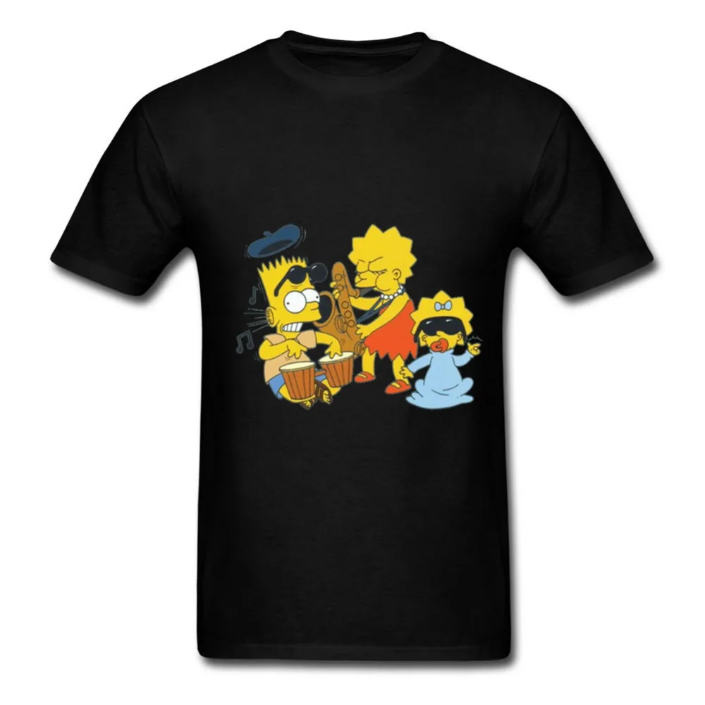Мужские повседневные мужские футболки 100% хлопок Симпсон с коротким рукавом хит